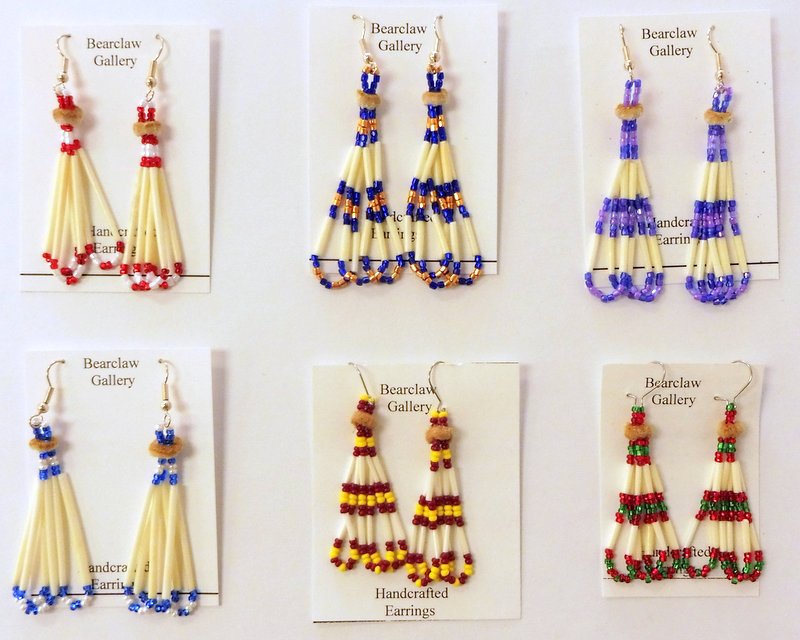 Porcupine quill earrings - traditional Indigenous beading : r/crafts